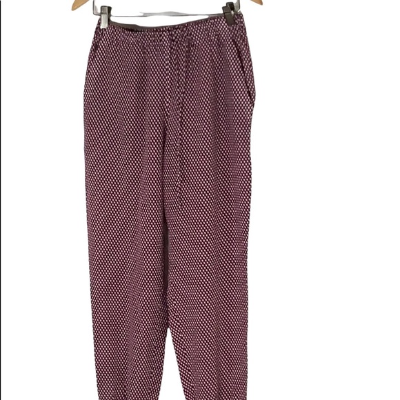 Theory Silk Printed Joggers /Lounge Pants, S, EUC